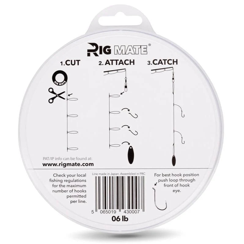 Rig Mate Pre-tied Dropper Loop Paternoster Rigs 100lb 50 knots