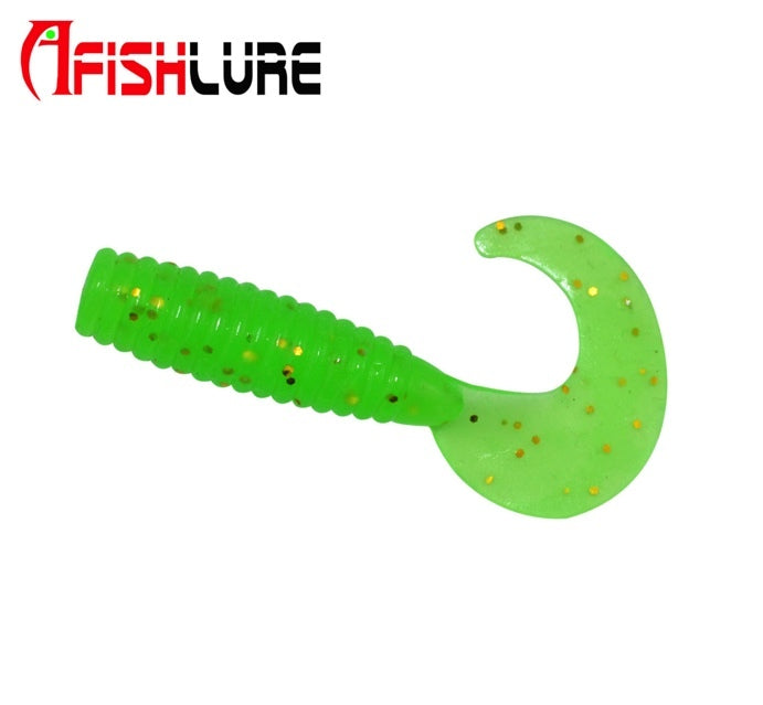 Curl Tail Soft Plastic Grub Lure 45mm 1.2g 12pc-bag
