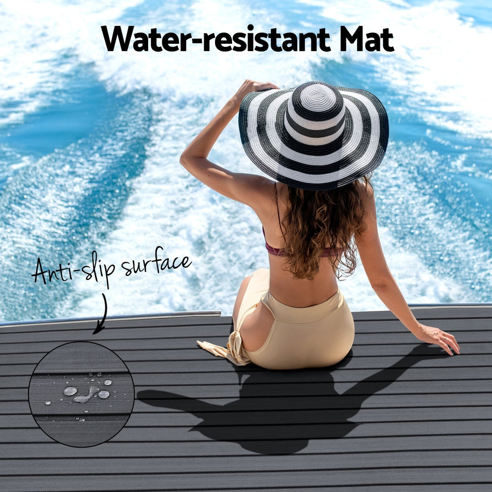 Seamanship 25–27ft Boat Cover + EVA Foam Flooring Bundle | Trailerable 600D Marine Cover & Non-Slip Decking Mat