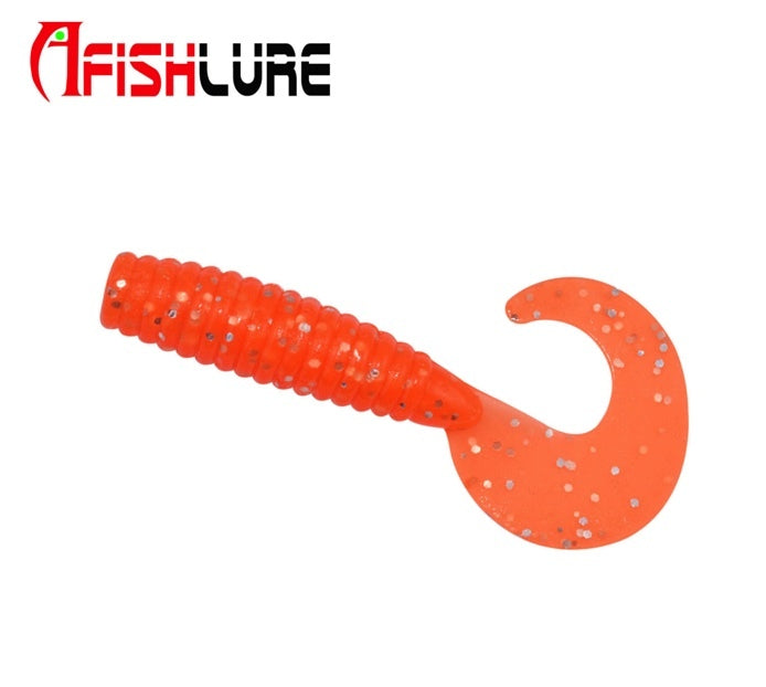 Curl Tail Soft Plastic Grub Lure 45mm 1.2g 12pc-bag