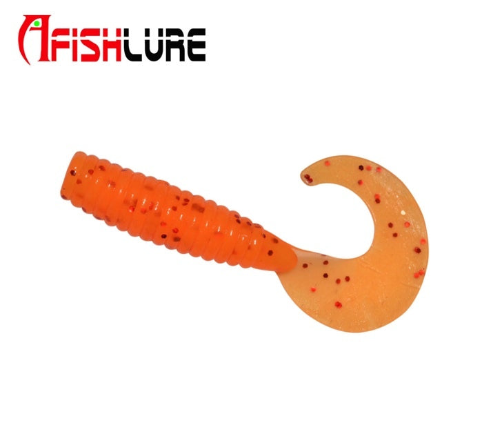 Curl Tail Soft Plastic Grub Lure 45mm 1.2g 12pc-bag