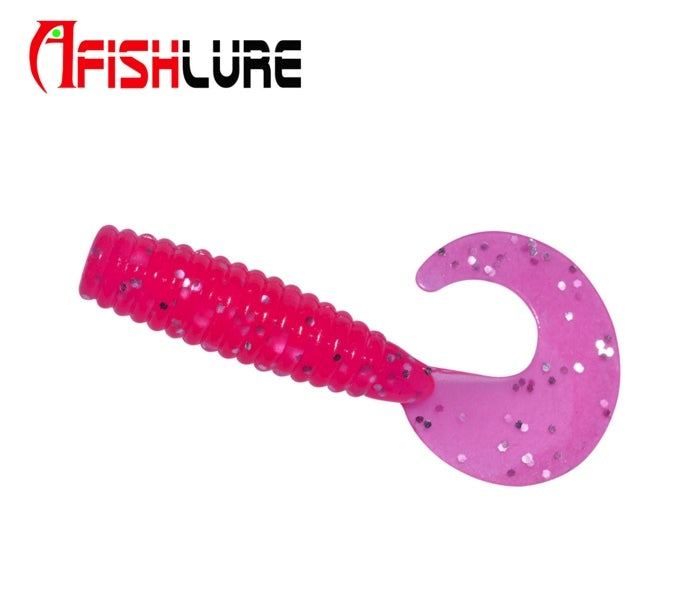 Curl Tail Soft Plastic Grub Lure 45mm 1.2g 12pc-bag