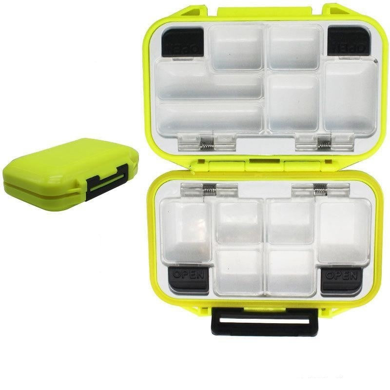 Tackle Box - Pocket Sized Waterproof 12pc Compartment Storage Container