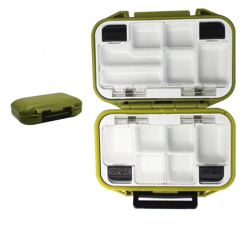 Tackle Box - Pocket Sized Waterproof 12pc Compartment Storage Container