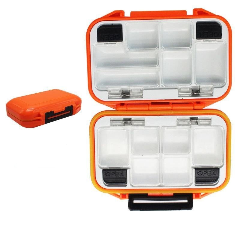 Tackle Box - Pocket Sized Waterproof 12pc Compartment Storage Container