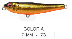Topwater Runner Surface Lure 71mm 7g