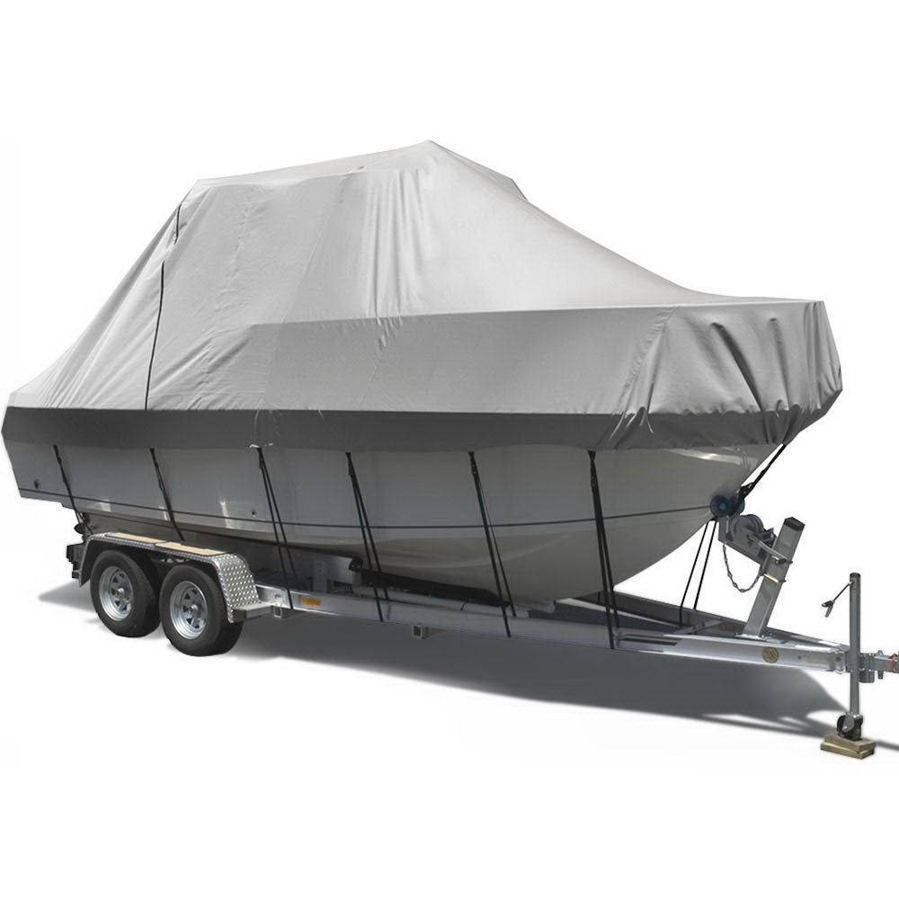Seamanship 25–27ft Boat Cover + EVA Foam Flooring Bundle | Trailerable 600D Marine Cover & Non-Slip Decking Mat