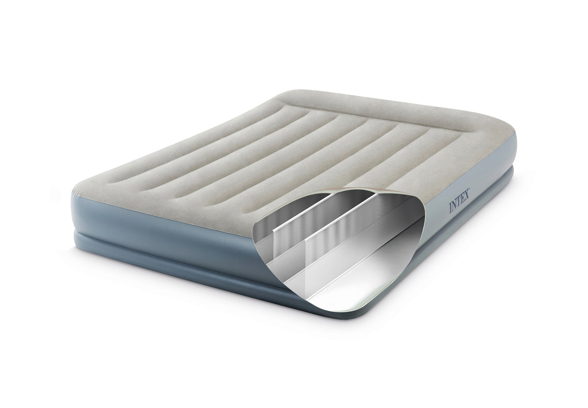 INTEX Queen Dura-Beam Air Mattress w/ Built-In USB Electric Pump 64118
