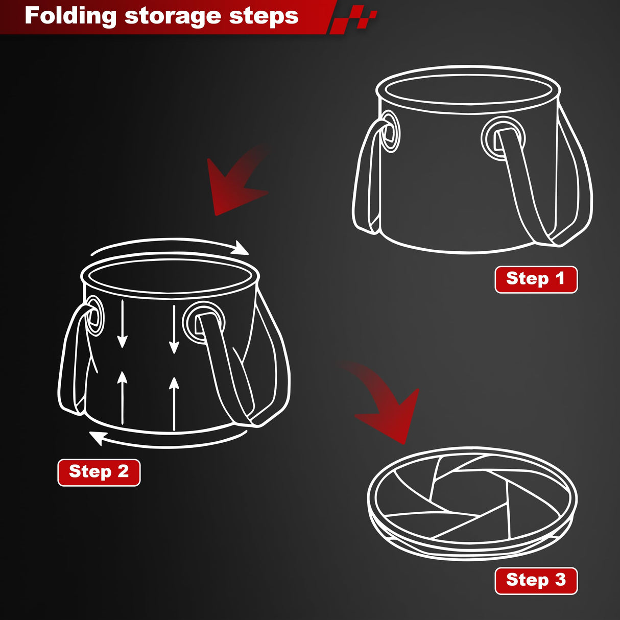 Multi-Use Collapsible Bucket – (Forest Green,Large)