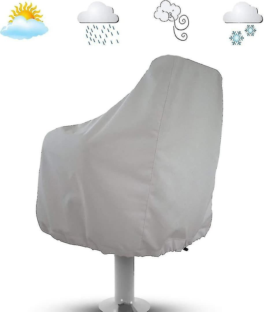 2-Pack Covers, Waterproof Outdoor Pedestal Pontoon Captain Boat Bench Chair Covers, Oxford Fabric Rudder Chair Covers - Perfect