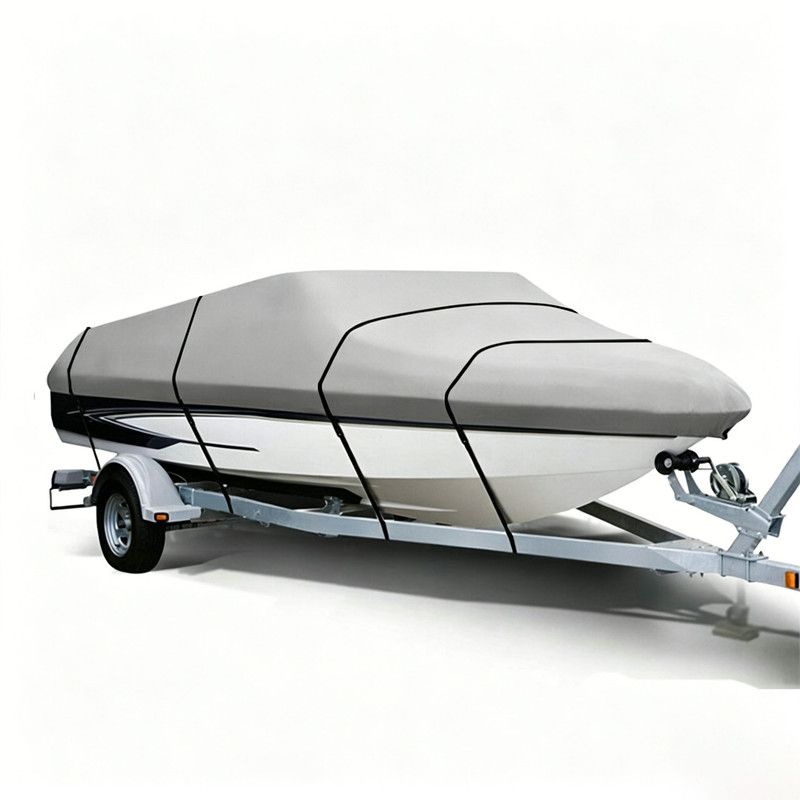 16-18FT:570cm*300cm Boat Cover Trailerable Marine Grade 210D grey