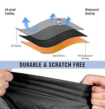 12-14ft Boat Cover Trailerable Marine Grade 600D Black