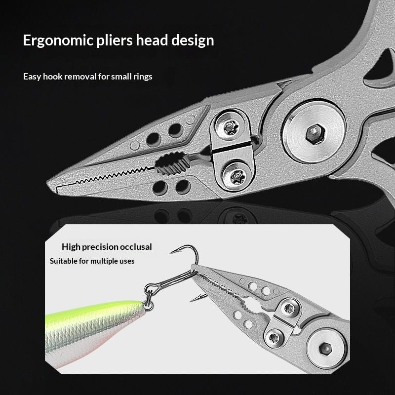 Stainless Steel Fishing Pliers with Split Ring, Fish Hook Remover
