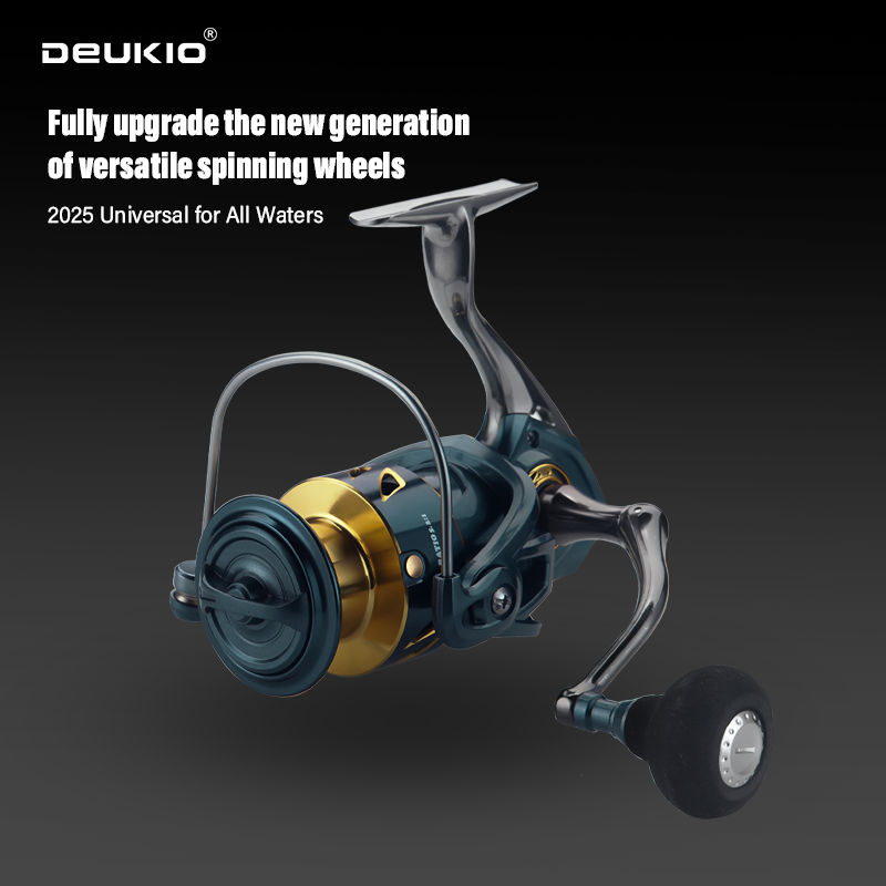 DEUKIO All-Purpose Spinning Reel, 15kg Max Drag + CNC Metal Handle, Zero-Gap Waterproof Design, Ultra-Stable for Landing Big Fish(SA3000)