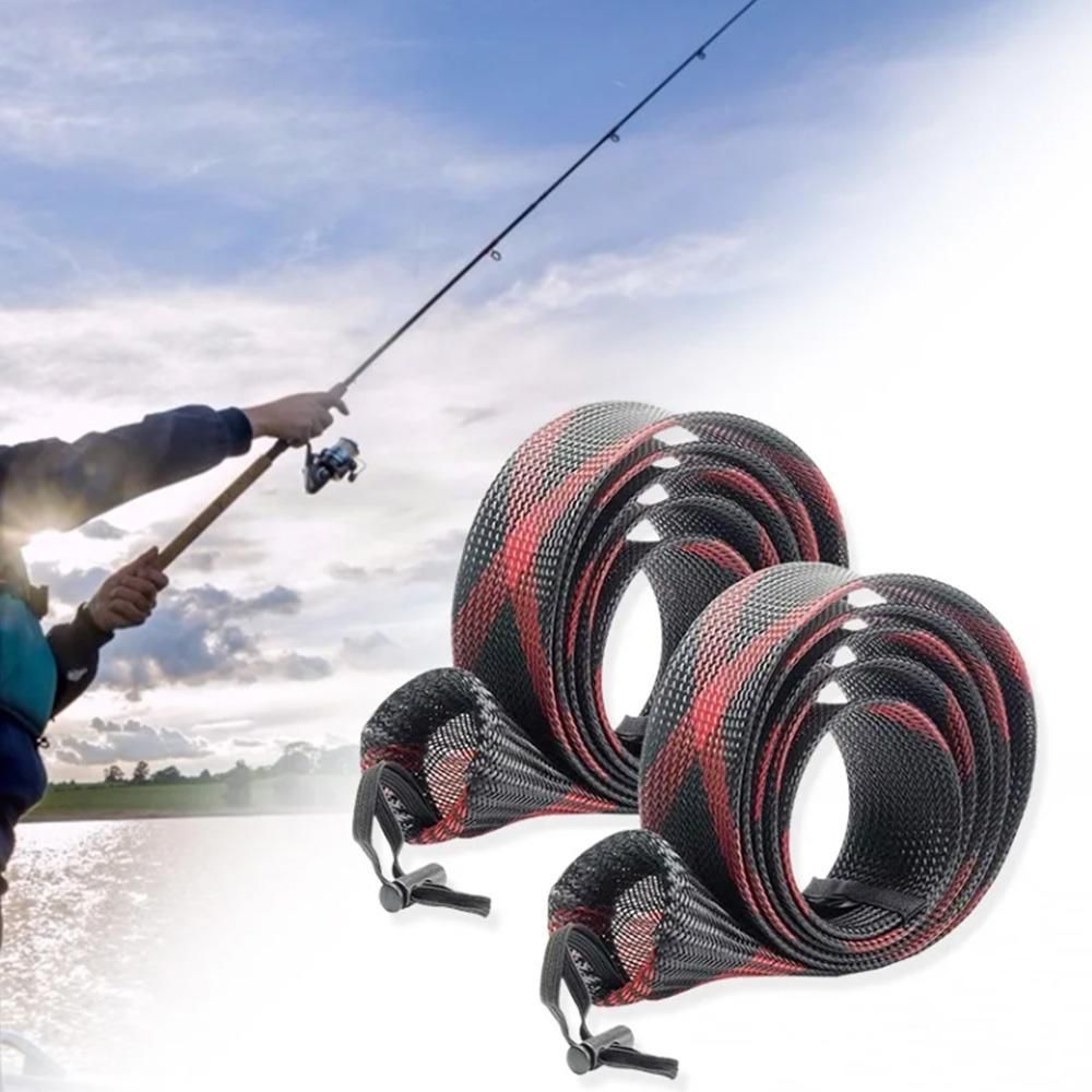 2Pcs Rod Sock Fishing Rod Sleeve Protector | Red