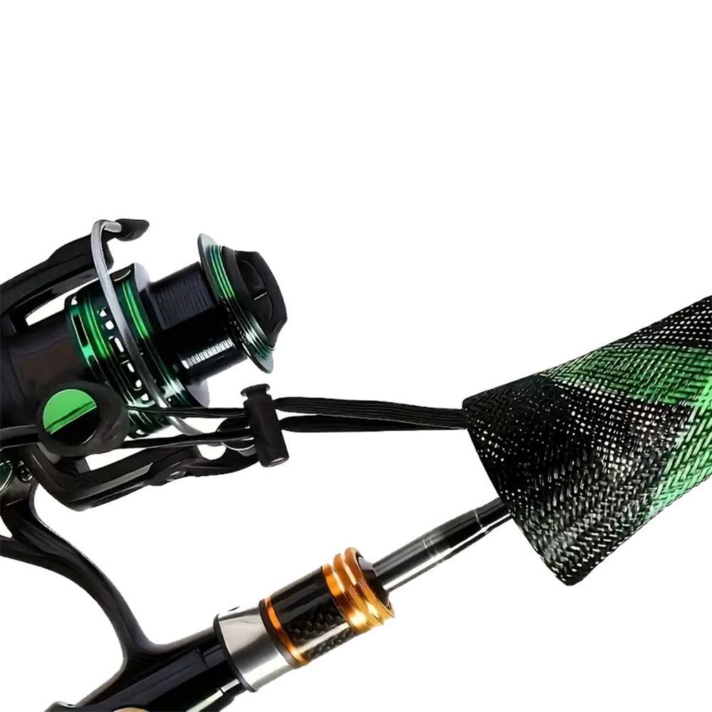 2Pcs Rod Sock Fishing Rod Sleeve Protector Pole | Green