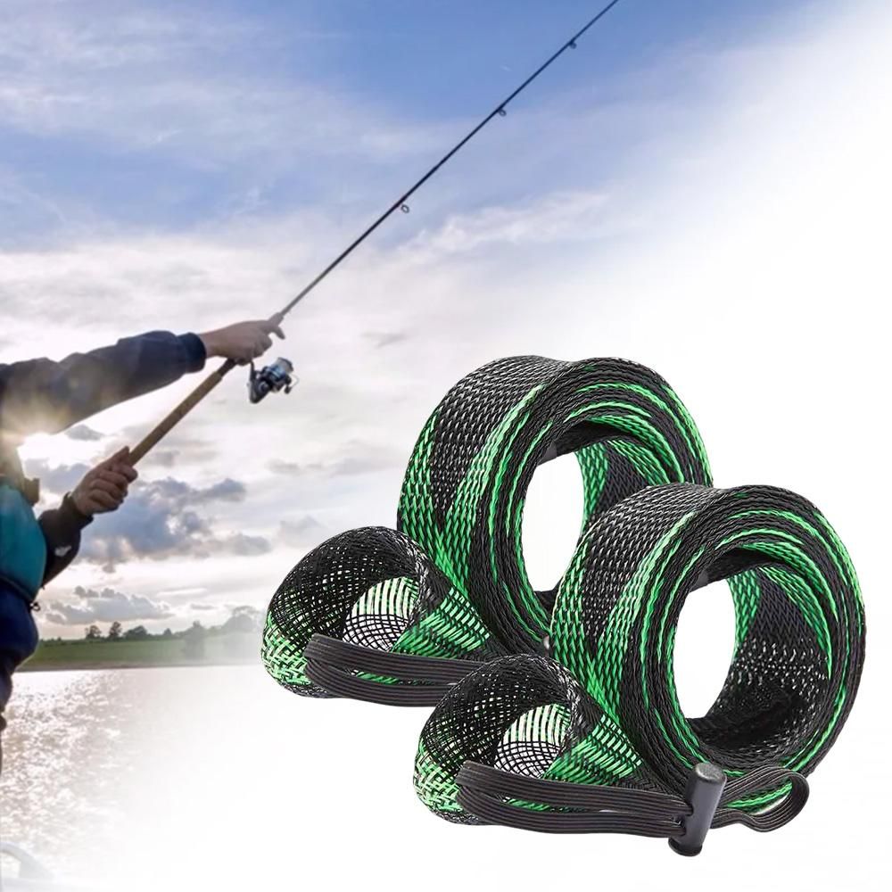 2Pcs Rod Sock Fishing Rod Sleeve Protector Pole | Green