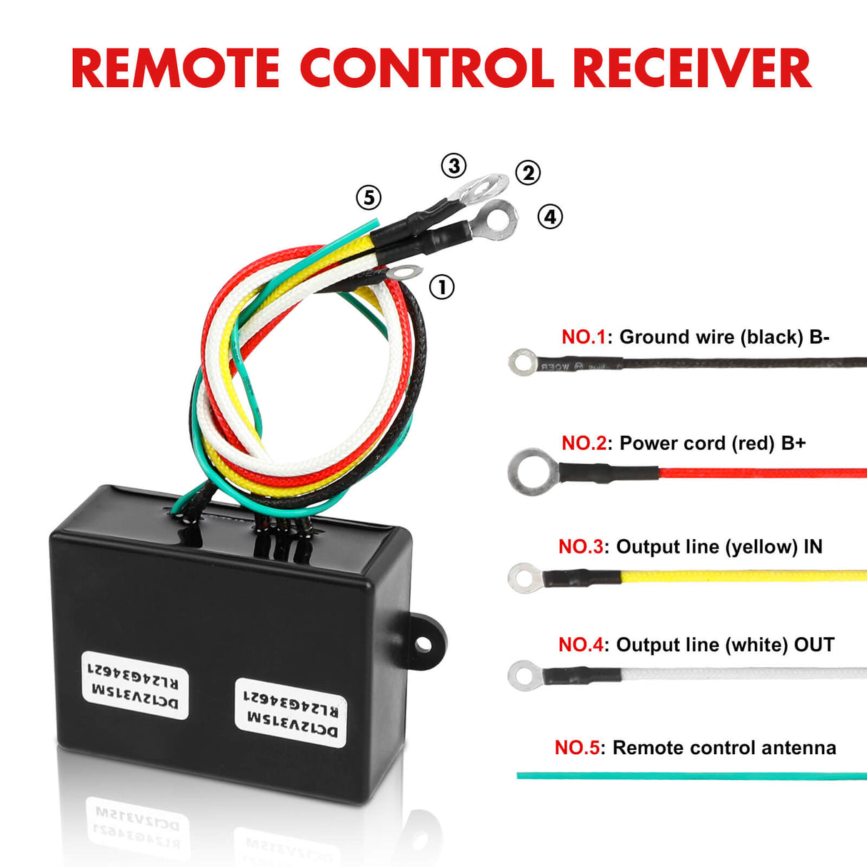 X-BULL 12V Winch Remote Control Twin Handset Easy to Install Upgrade Remotes