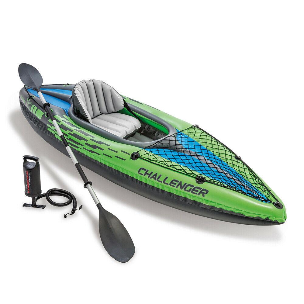 Intex Sports Challenger K1 Inflatable Kayak 1 Seat Floating Boat