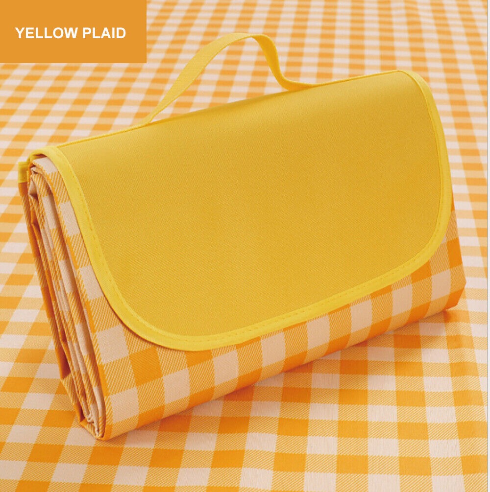 Large Waterproof Thickened Moisture-Proof Outdoor Camping Picnic Mat (Yellow)