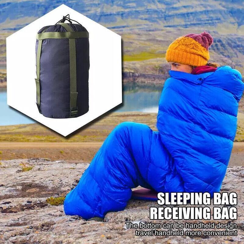 Camping Sleeping Bag Compression Sack Waterproof Outdoor Storage Bag - Army Green