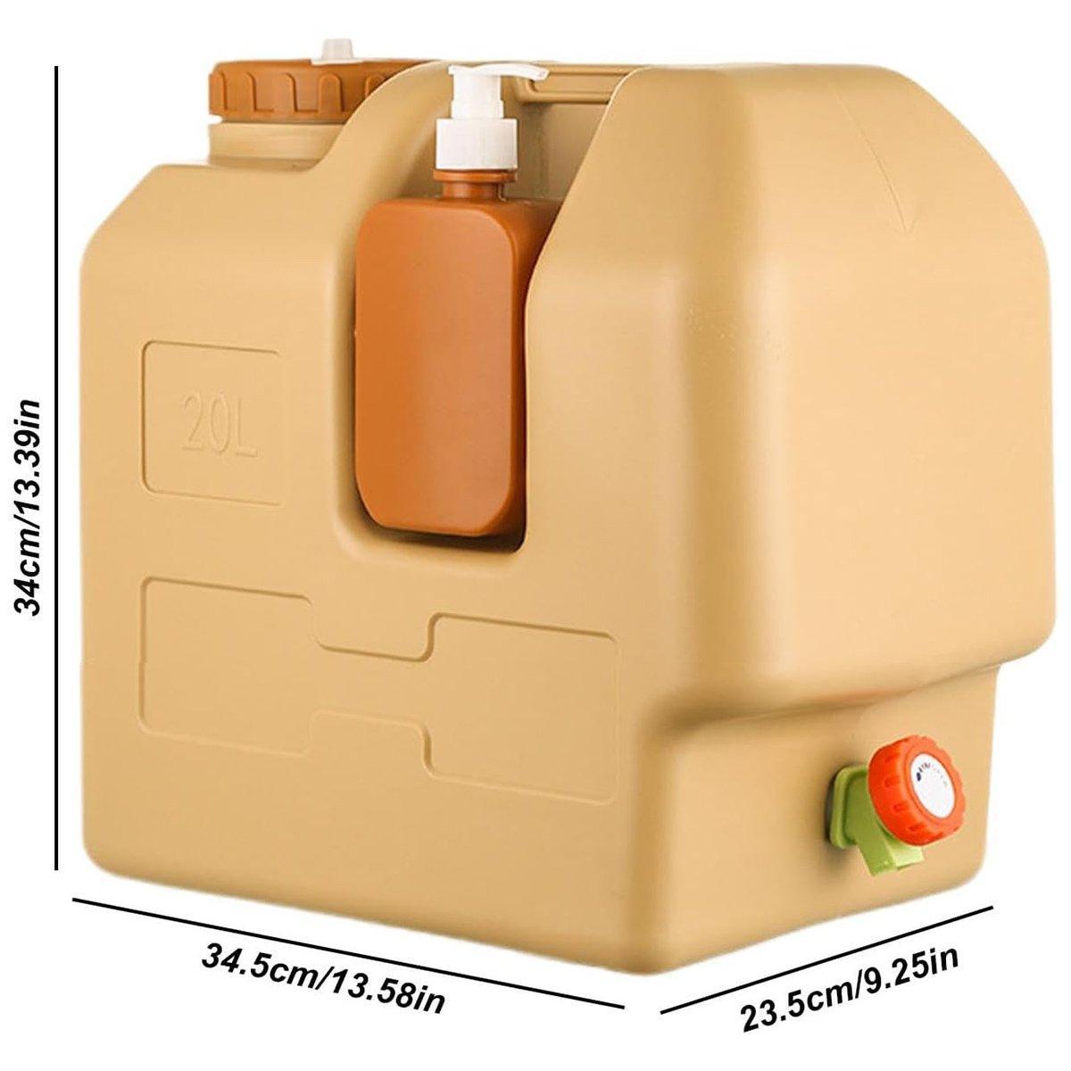 20L Outdoor Camping Portable Storage Bucket with Tap Drinking Water Container