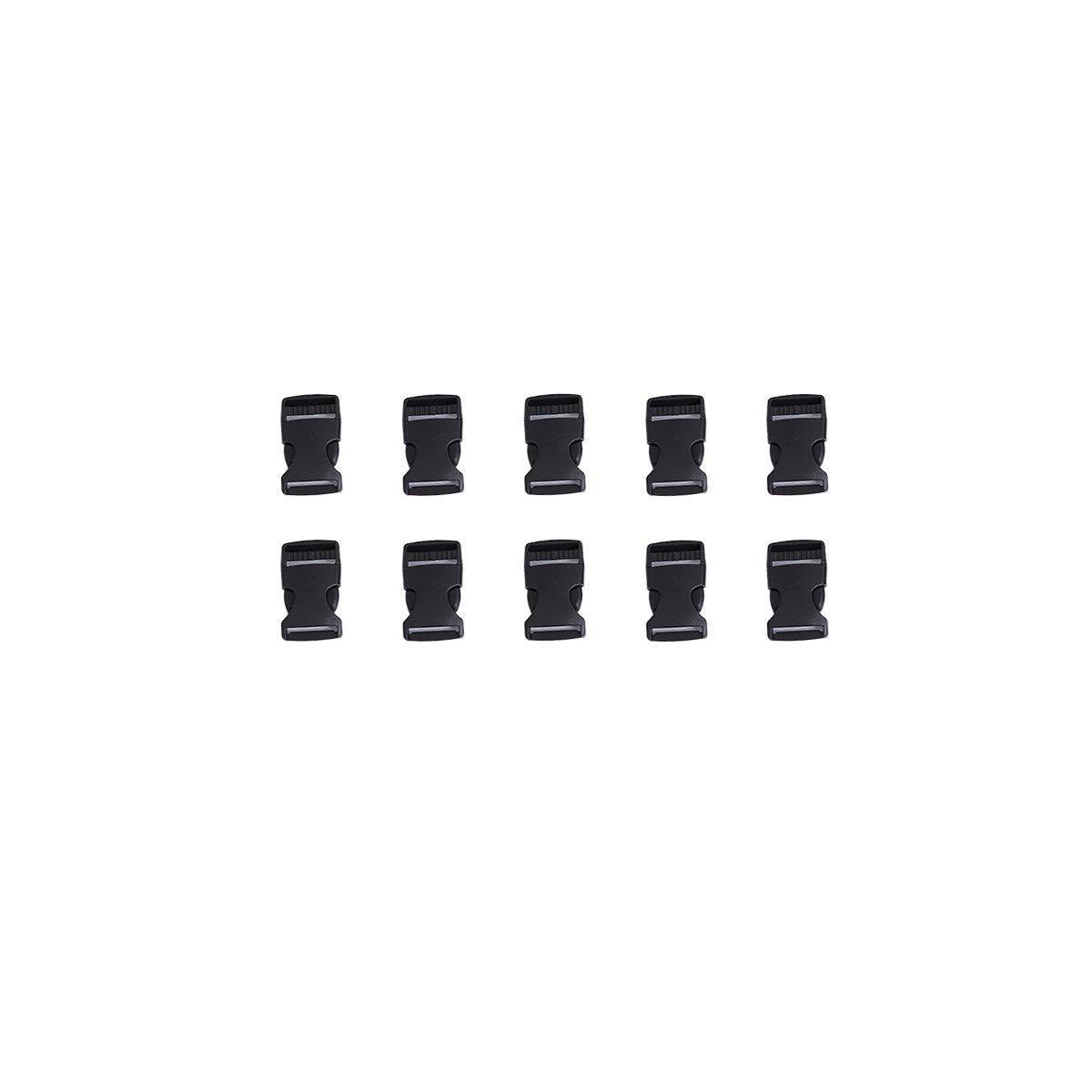 10pcs Black Plastic Buckle Clips 25mm