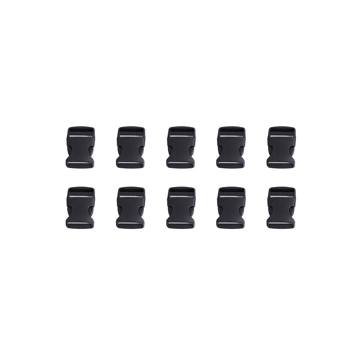 10pcs Black Plastic Buckle Clips 25mm