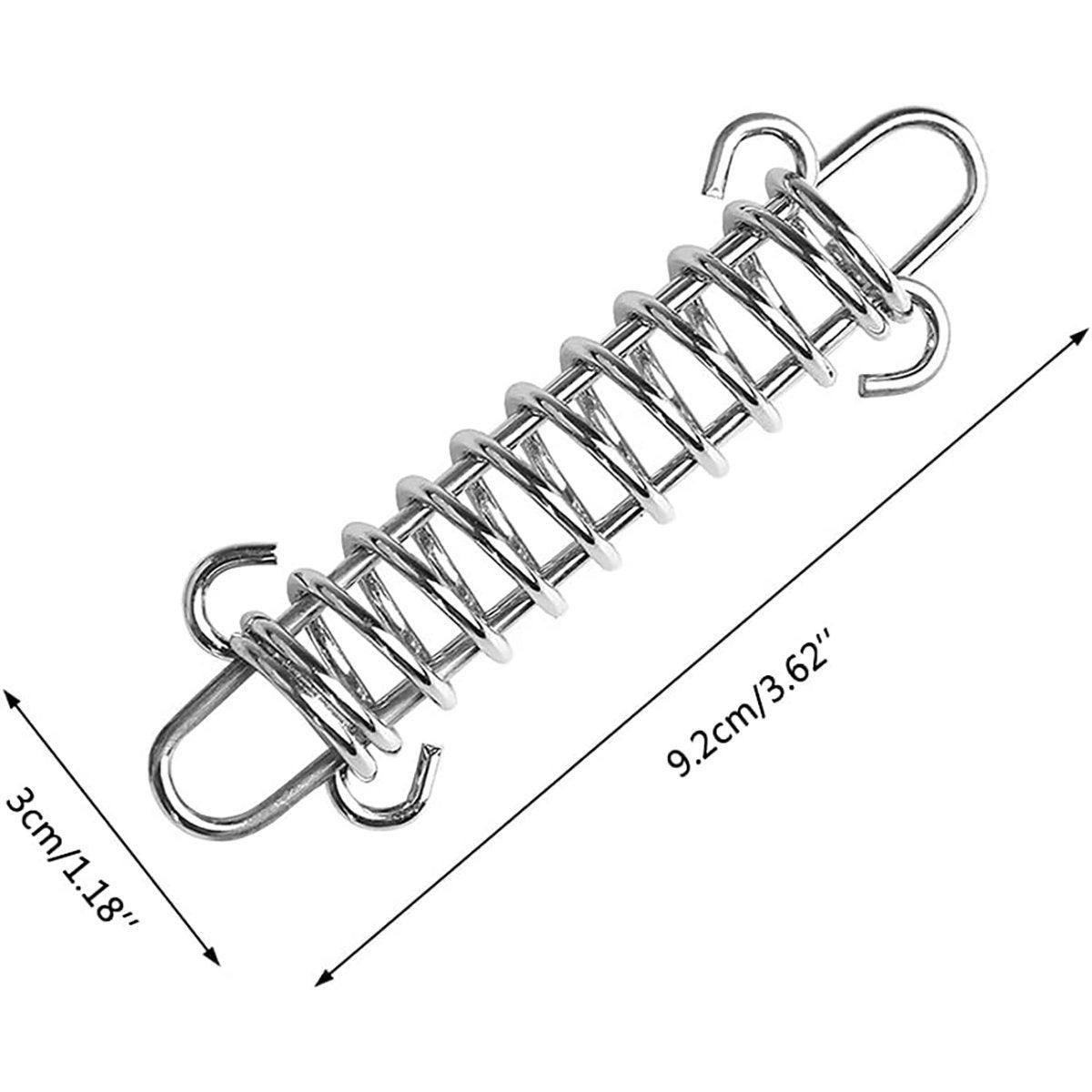 1-15PCS Outdoor Camping Tent Spring Wind Rope Buckle Fix Hook Buckles Silver Red - 1pcs