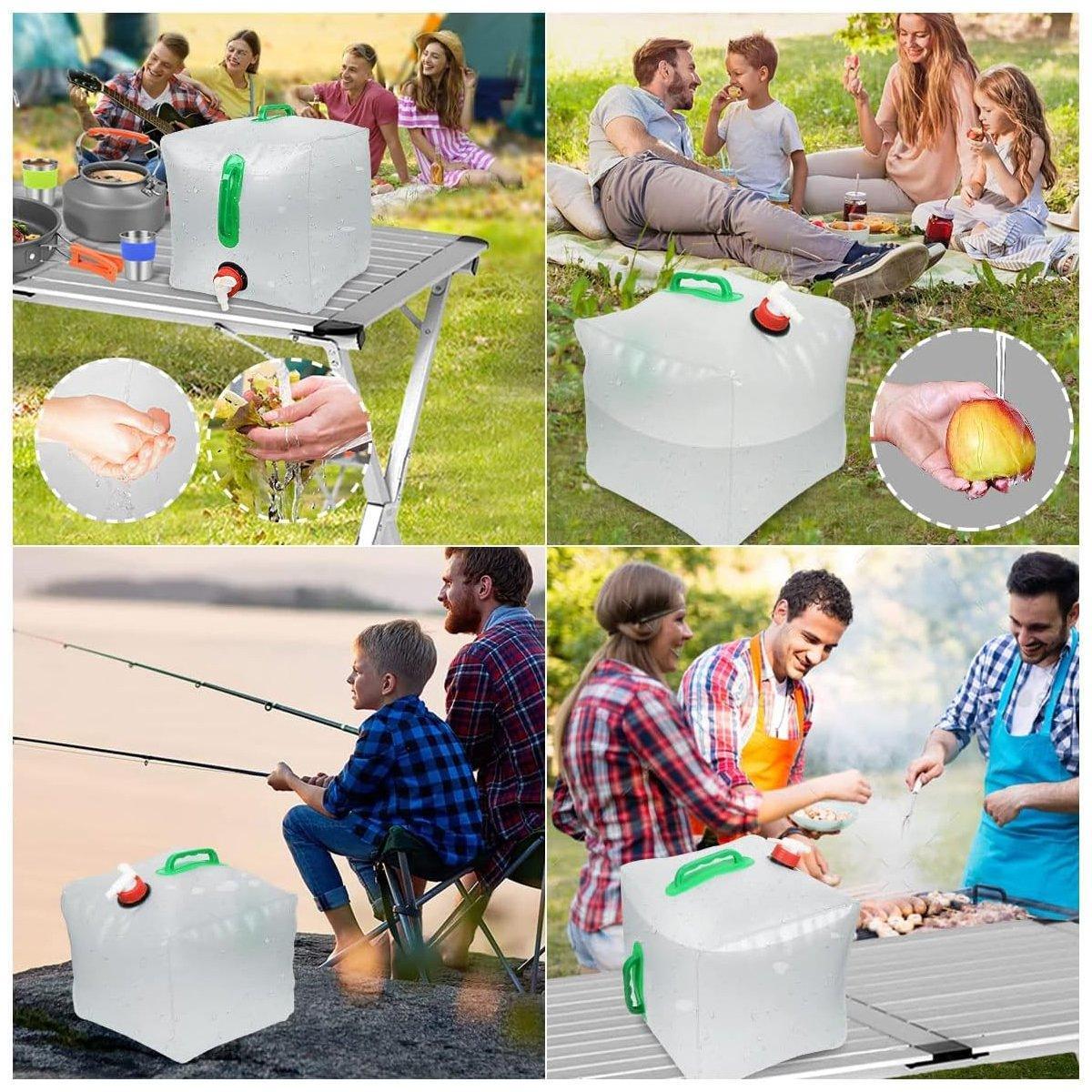 Portable Folding Water Bag Compression Bucket Outdoor Sports Cycling Equipment - 10L