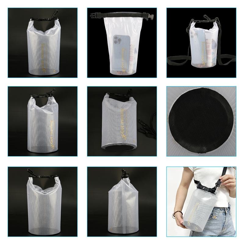 2L Waterproof Bag For Beach Rafting And Swimming Translucent Design