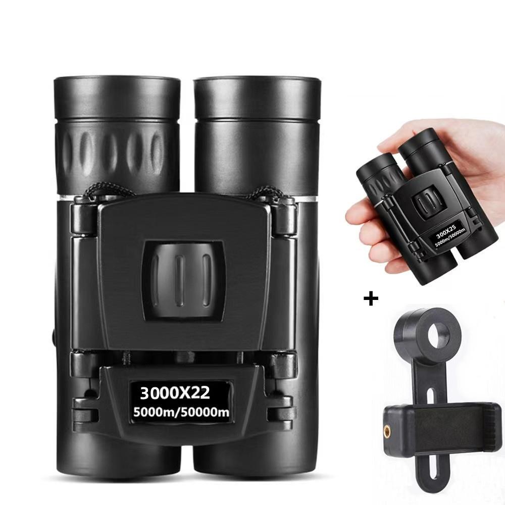 Foldable Hunting Binoculars for Outdoor Adventures - 200 X 25 With Phone Clip