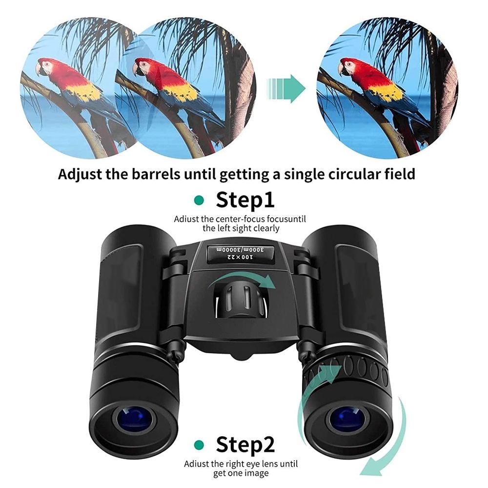 Foldable Hunting Binoculars for Outdoor Adventures - 200 X 25 With Phone Clip