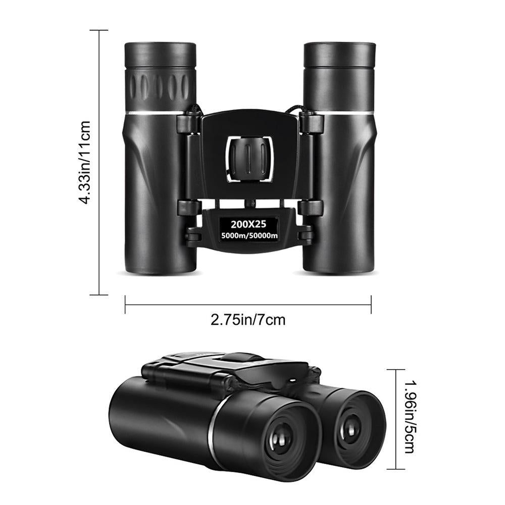 Foldable Hunting Binoculars for Outdoor Adventures - 500 X 25 Standard
