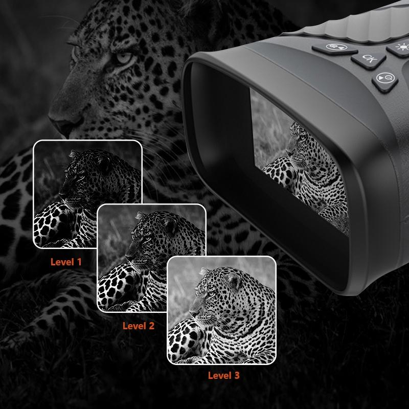 3 Ips Screen Digital Night Vision Binoculars with 3 Display - Black