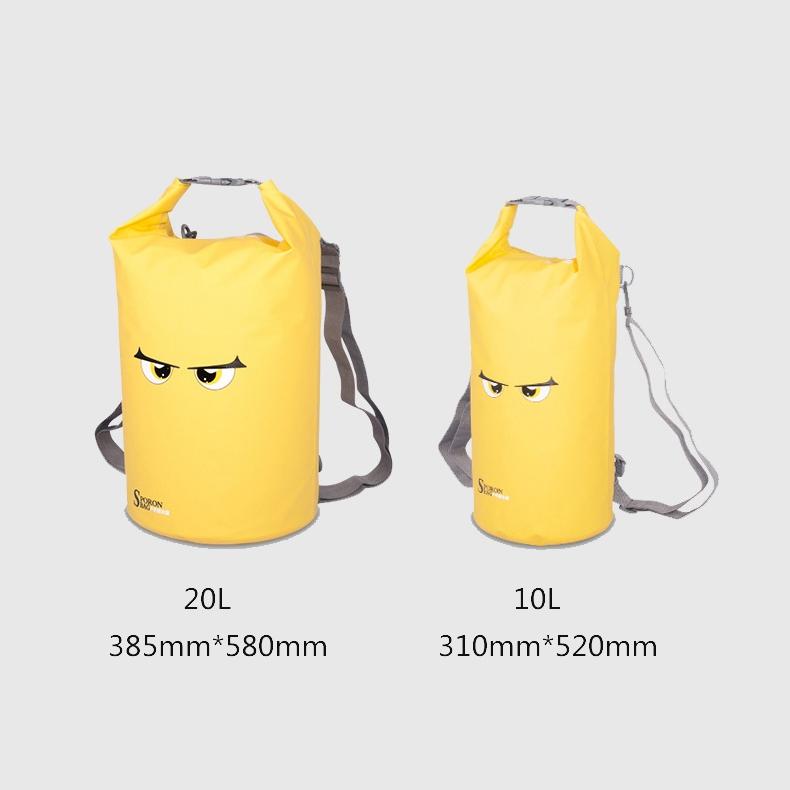Waterproof Beach Bag For Outdoor Activities Pvc Mesh Cloth Storage Bucket For Swimming Rafting And Seaside Fun - Yellow