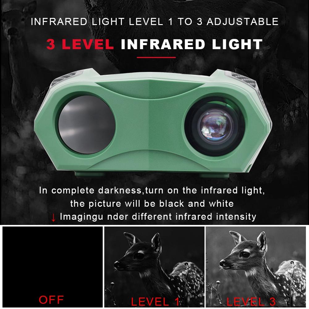 3 Tft Screen Binoculars with 4k Infrared Night Vision - Gd903 - Black