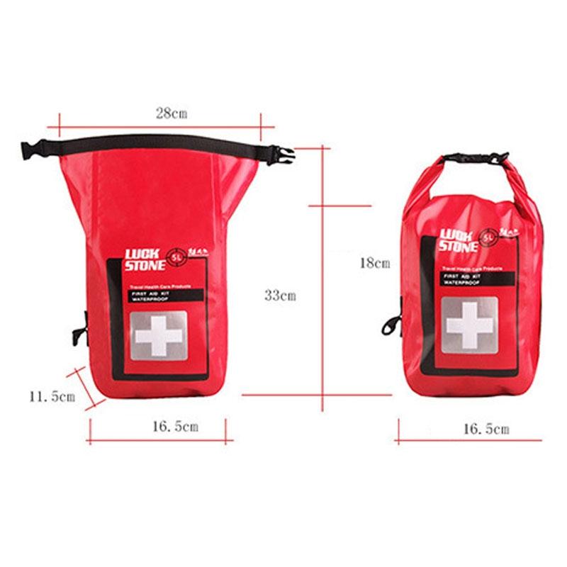 Waterproof 5L First Aid Bag For Outdoor Adventures Red