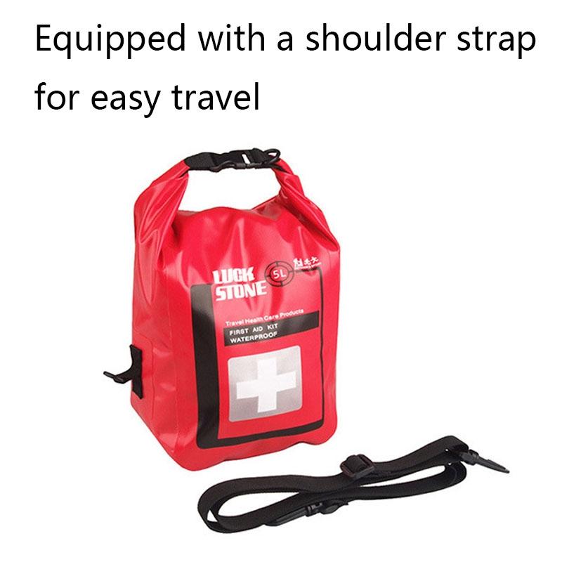 Waterproof 5L First Aid Bag For Outdoor Adventures Red