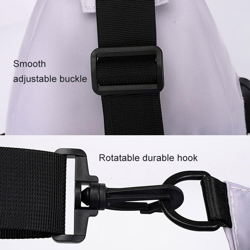 Men Oxford Cloth Chest Bag Casual Crossbody Shoulder Backpack - Black