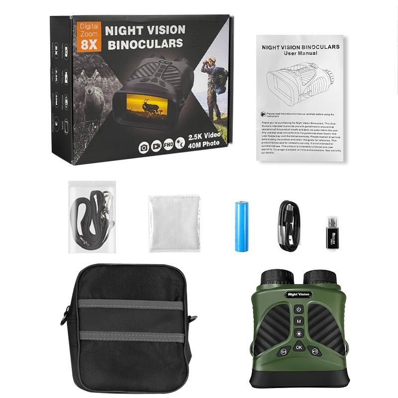 3 Ips Screen Digital Night Vision Binoculars with 3 Display - Green