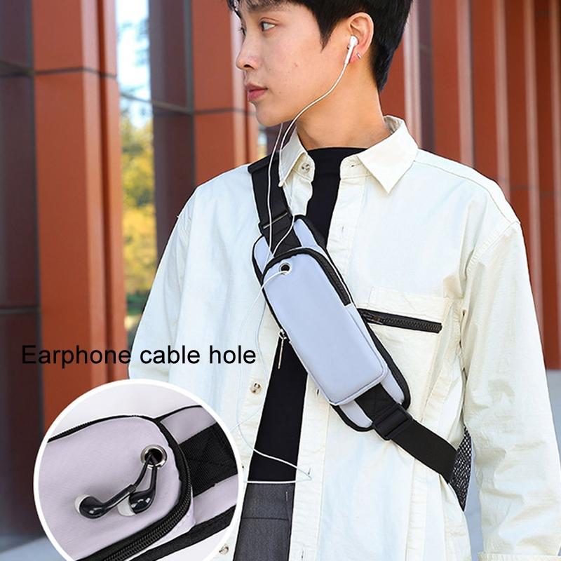 Men Oxford Cloth Chest Bag Casual Crossbody Shoulder Backpack - Green