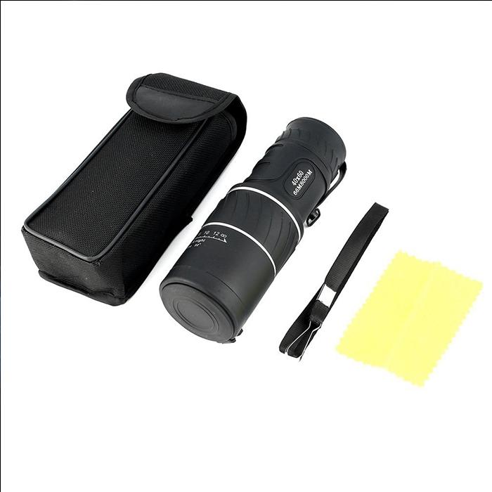 High Definition Monocular Telescope - 40X60 12X Pocket Focusing - Black