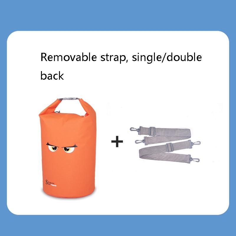 Waterproof Beach Bag For Outdoor Activities Pvc Mesh Cloth Storage Bucket For Swimming Rafting And Seaside Fun - Grey