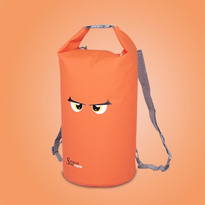 Waterproof Beach Bag For Outdoor Activities Pvc Mesh Cloth Storage Bucket For Swimming Rafting And Seaside Fun - Grey