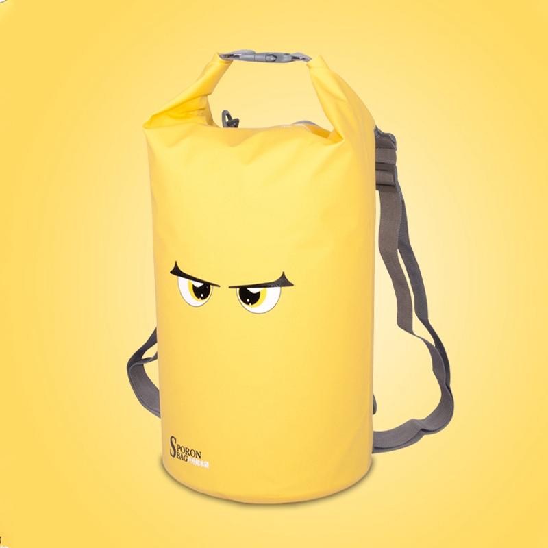 Waterproof Beach Bag For Outdoor Activities Pvc Mesh Cloth Storage Bucket For Swimming Rafting And Seaside Fun - Orange