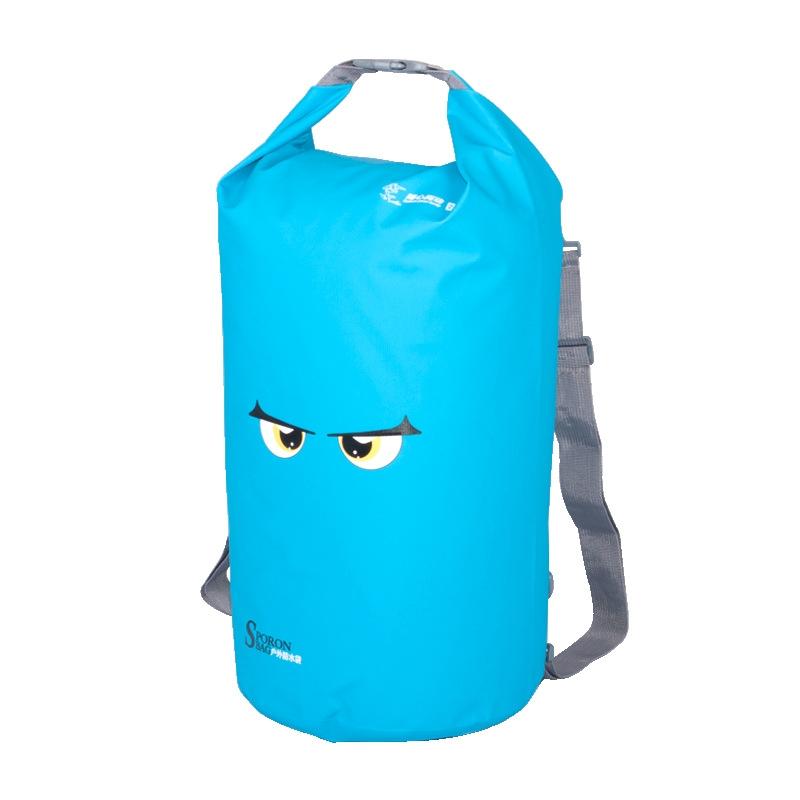 Waterproof Beach Bag For Outdoor Activities Pvc Mesh Cloth Storage Bucket For Swimming Rafting And Seaside Fun - Orange