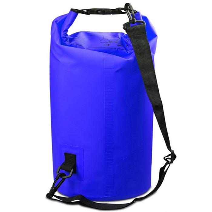 Waterproof Double Shoulder Bag Dry Sack 20L Capacity - Dark Blue