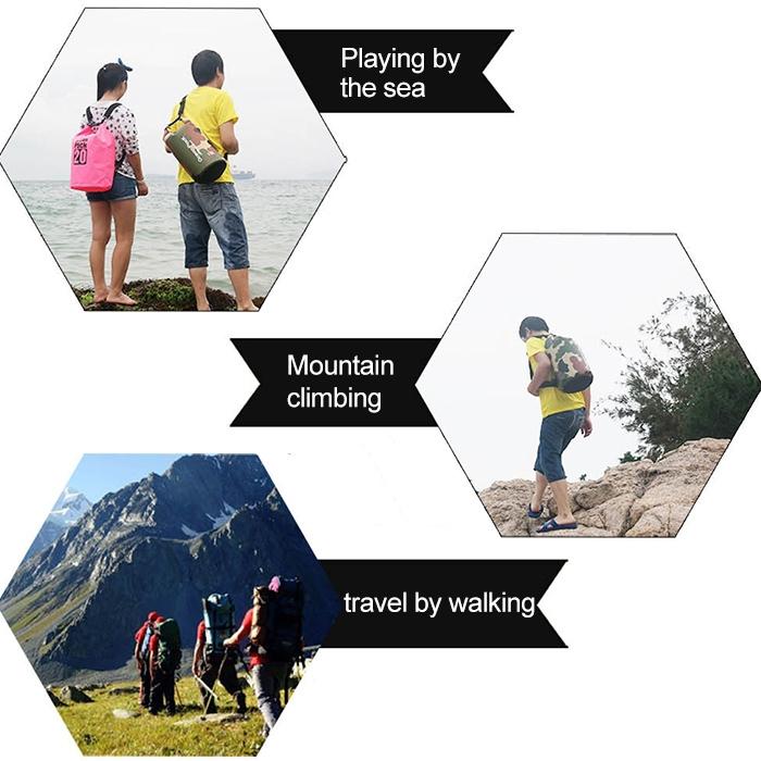 Waterproof Single Shoulder Bag 3L Capacity - Pink