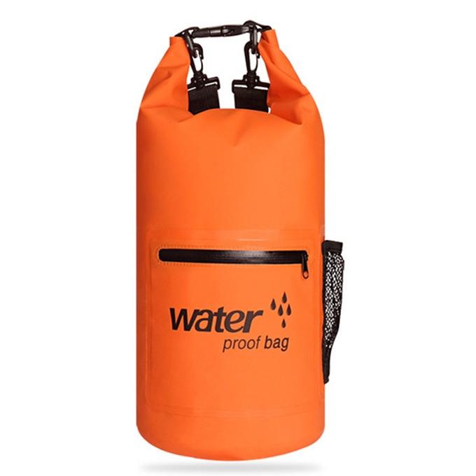 Waterproof Dual Shoulder Bag 20L Pvc Dry Sack For Outdoor Adventures - Green